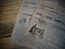 Lot de 3 prospectus machine a laver, machine a repasser J.DECOUDUN ( ref 82 )