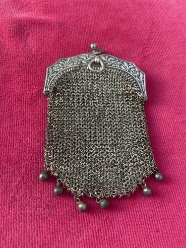 Porte monnaie maille argent - monnaie,