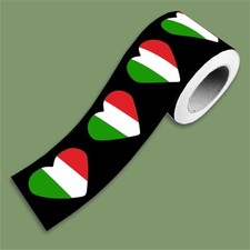 Bande adhésive bande autocollante Italie drapeau coeur tricolore voiture c.2278