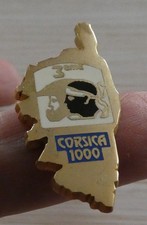 PIN'S MOTO RALLYE RAID CORSICA 1000 3 EME CARTE CORSE ZAMAC
