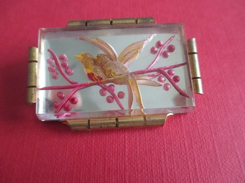 Broche ancienne lucite - ancienne,