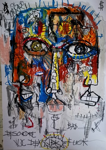 Peinture originale sur - peinture, papier