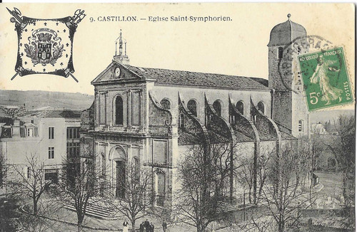 Cpa voyagée castillon - cpa,
