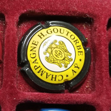 capsule de champagne Goutorbe 🥂 n° 8🥂   	Jaune  contour noir