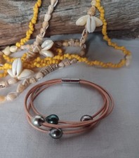 Bracelet 4 perles de Tahiti