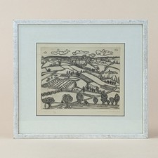 Gravure de Suzanne Tourte 1946 Eau Forte Signé Numéroté En Lozère