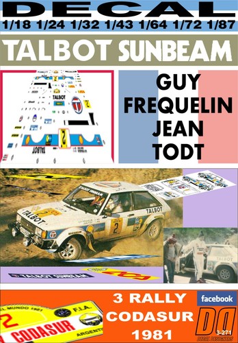 Decal talbot sunbeam lotus - decal,