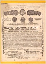 PARIS (XIX°) MASTIC pour