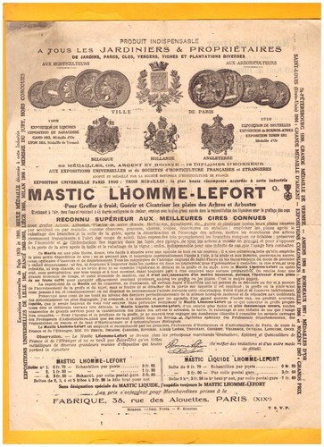 Paris mastic pour - paris, (xix°)