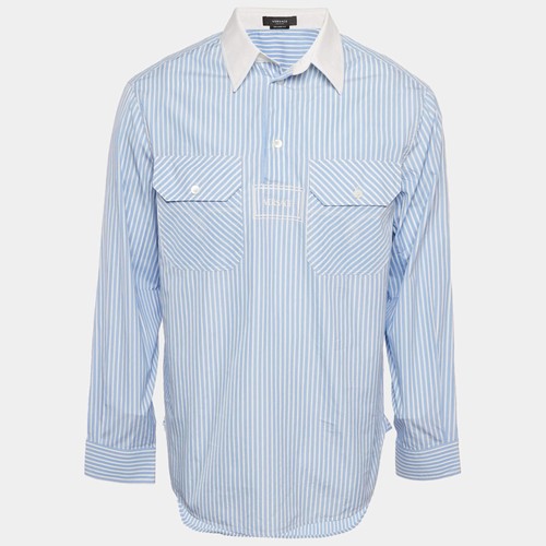 Chemise versace bleu blanc - versace,