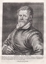 Environ 1700 Hendrick De Keyser Peintre Portrait Gravure Sur Cuivre