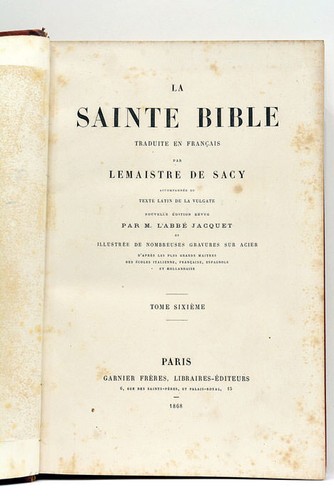 Sacy sainte bible - la, gravures