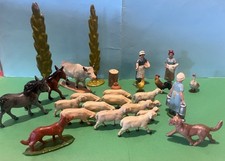 QUIRALU  LA FERME PAYSANNE ET BASSE-COUR  DECORS ÂNE MOUTON VACHE CHIEN POULE