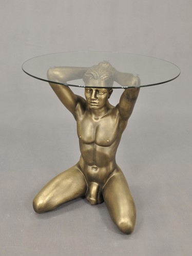 Table avec statue homme - avec,