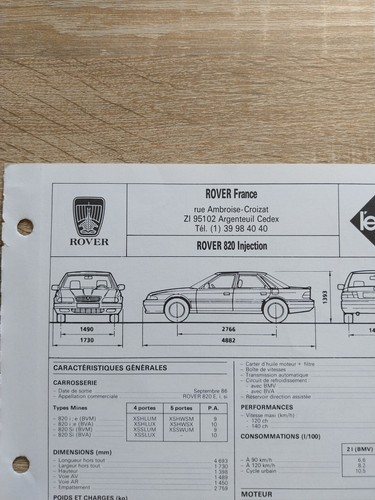 Rover 820 si fiche - i,