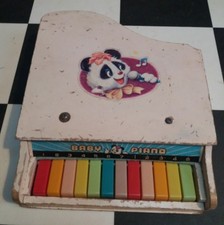 PIANO MINIATURE baby piano JOUET ANCIEN POUR ENFANT  musical toy vintage déco 