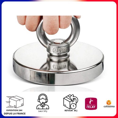 Aimant pêche néodyme inox - de,