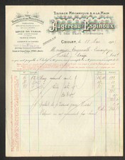 CHOLET (49) USINE de TISSAGES MECANIQUES Mouchoirs "AUGEREAU & ESPINOUX" en 1925