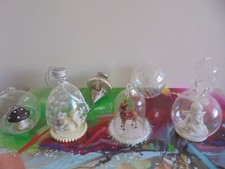 Lot x 8 boule décoration NoêL verre plastique ange cerf écureuil TTbe