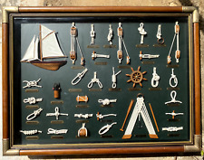 tableau de matelotage  Grand format 80 X 60 cm noeud marin et autres objet marin