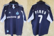 Maillot OLYMPIQUE DE MARSEILLE OM 2001 ADIDAS vintage PIRÈS n°7 trikot shirt L