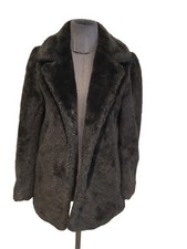 Très Beau Et Authentique Manteau Fourrure Synthétique Brune Bellerose 38 Tbe