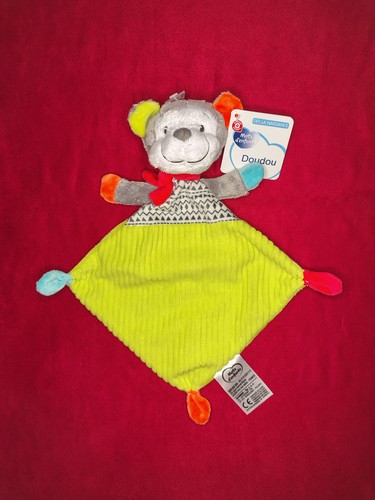 Doudou plat singe vert - doudou,
