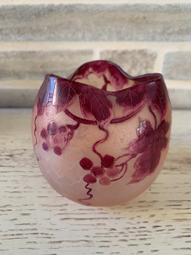 Vase boule legras - legras, rubis