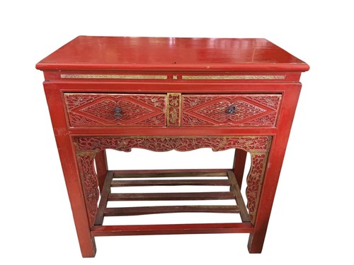 217 vintage chinoiserie - vintage, red