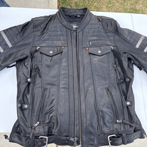 Harley davidson black - black, leather
