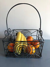 Panier métal forgé  carré 25 x 25 cm - hauteur 33 cm