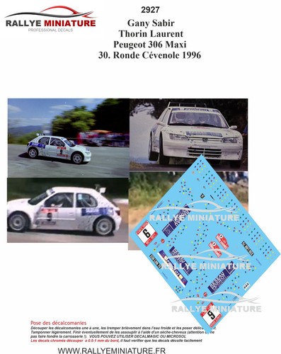 Decals ref 2927 peugeot - decals, 1/43