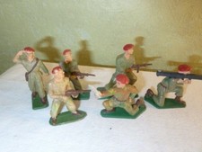  Lot de 6 Soldats Plastique STARLUX  Béret Rouge