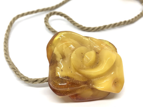 Ancien pendentif ambre - pendentif,