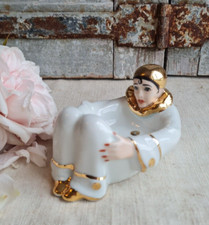 ANCIEN VIDE POCHE EN PORCELAINE VINTAGE PIERROT