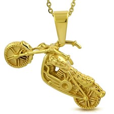 Pendentif moto en acier