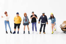 1:24 Figurine Car Répondre À 1 Rue Course Figurines Femme Homme American Diorama