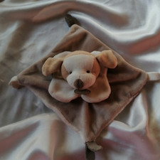 Doudou chien plat beige, blanc, carré, Doudou et Compagnie (Cie), Alinéa