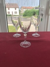 3 verres à liqueur cristal