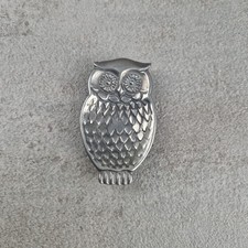 Beau petit vide poche Hiboux en étain vintage