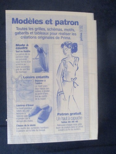 Patron prima couture - prima, n°