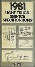 1981 Ford Van Service Lunettes Manuel Econoline E100 E150 E250 E350 Club Wagon