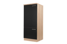 Armoire De Rénovation Réfrigérateur 60 Cm Chêne Scié Noir Merle Respekta