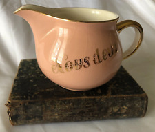 Vintage VILLEROY & BOCH Nous Deux US TWO Pale Pink Milk Jug Creamer c1950s