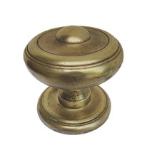 Ancienne poignée de porte ronde en bronze  Ø 80