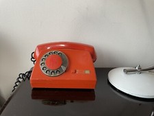 Téléphone Elektrim orange vintage années 70 style Socotel Made In Poland