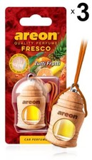 3 x parfum désodorisant parfum arôme de voiture Areon Fresco Tutti Frutti