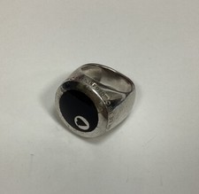 Jolie Bague En Argent  Niellé