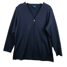 Biaggini Chemise femme taille 46 bleu 100% poly style décontracté bouton ladies