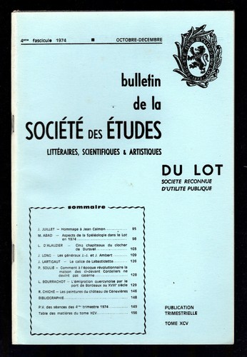 Bulletin societe des - de, la